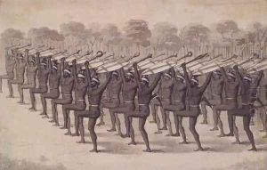Dance of defiance of the Yarra bandini tribe by Clement Hodgkinson