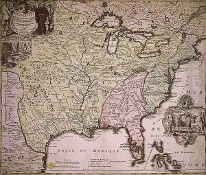 Map of Louisiana and Mississippi by Johann Baptist Homann