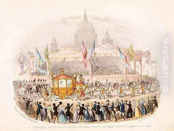 Queen Victoria passing St Pauls Cathedral - view 1