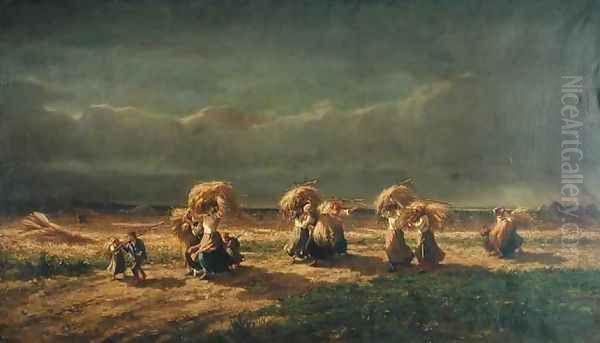 Gleaners at Chambaudoin - view 1