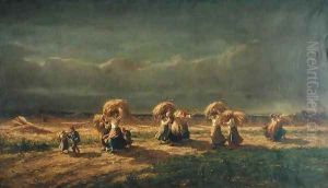 Gleaners at Chambaudoin by Pierre Edmond Alexandre Hedouin