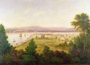 View of Exmouth from the Beacon Walls by W.H. Hallett
