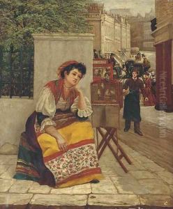 The budgerigar seller, London by George Elgar Hicks
