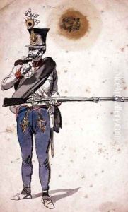 Private soldier of the Hungarian Infantry by Johan Baptiste Heinefetter