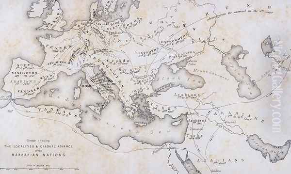 The Localities and Gradual Advance of the Barbarian Nations - view 1