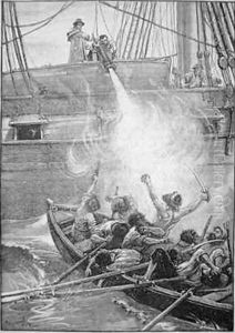 Repelling Pirates with a blast of the Swivel Gun by Paul Hardy