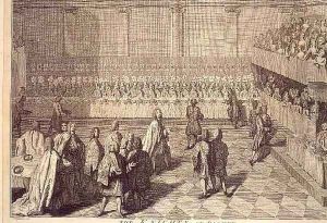 The Knights of the Order of the Bath at a Dinner to honour Prince William by Joseph Highmore