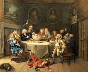 Modern Midnight Conversation by William Hogarth