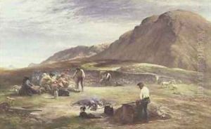 Sheepshearing by Sir George Harvey
