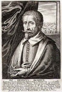 Self Portrait by Hendrik I Hondius