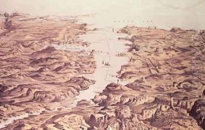 Panoramic View of the North and South sides of the Harbour and Port of Sebastopol by Hughes, Frank C.