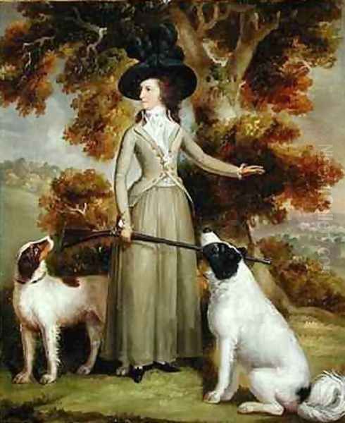 The Countess of Effingham with Gun and Shooting Dogs - view 1