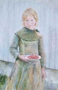 Strawberry Girl by Hans Olaf Heyerdahl