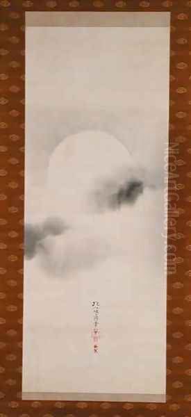 Hanging Scroll Depicting The Autumnal Moon - view 1
