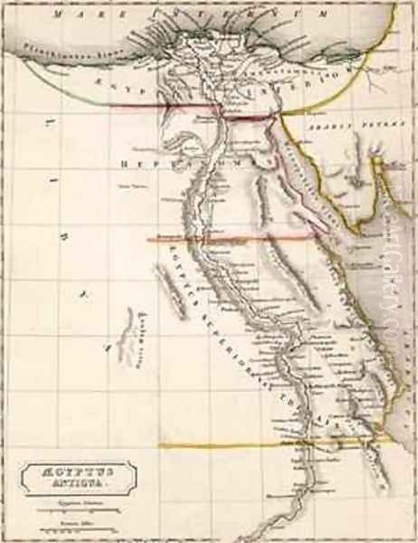 Map of Aegyptus Antiqua Ancient Egypt - view 1