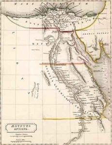 Map of Aegyptus Antiqua Ancient Egypt by Sydney Hall