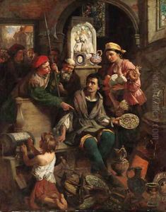 Bernard Palissy, the potter, taken by his townspeople for a coiner