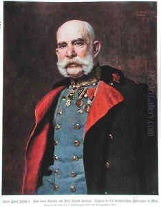 Portrait of Kaiser Franz Joseph I 1830-1916 by Leopold Stephan Horovitz
