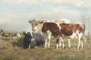 Cows along a ditch