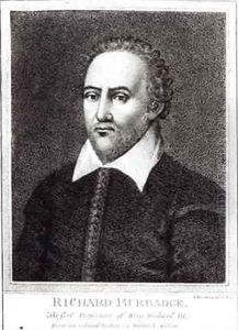 Portrait of Richard Burbadge 1573-1619 by Samuel Harding