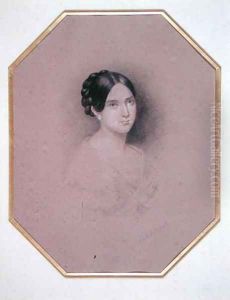 Portrait of Leopoldine Hugo 1824-43 2 by Adele Julie Hugo