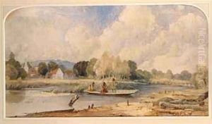Fishing in a Punt by Edward Hassell