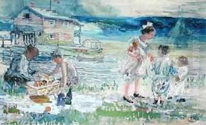 Picnic at the Beach by George Overbury Hart