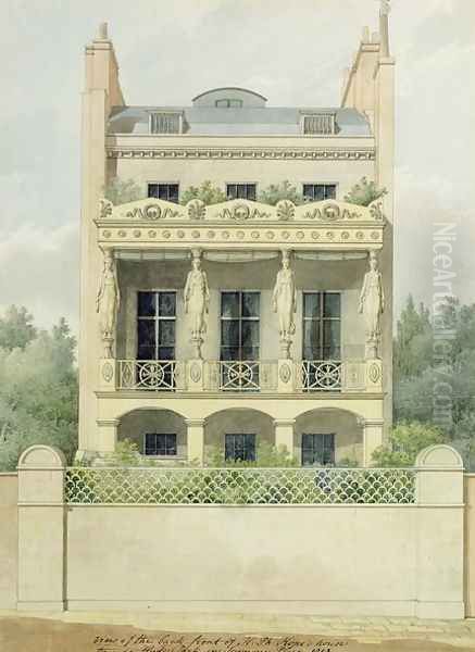 View of the Back Front of Henry Phillip Hopes house towards Hyde Park in Seymour Place - view 1