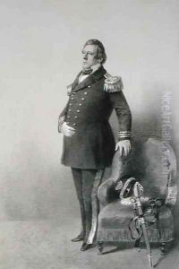 Commodore Matthew Calbraith Perry 1794-1858 from Graphic Scenes in the Japan Expedition by Wilhelm Heine