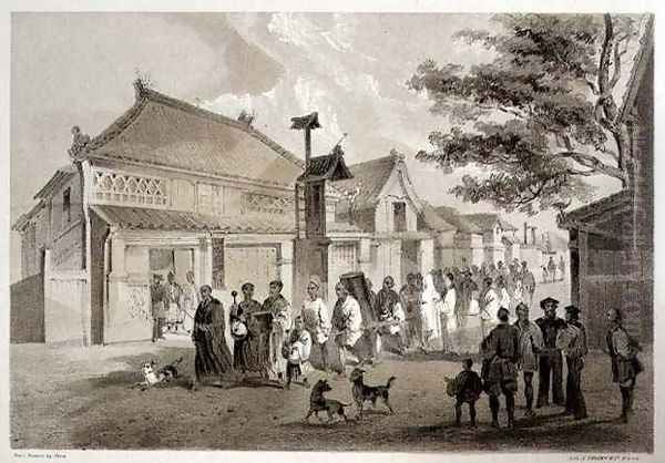 Japanese Funeral at Simoda from Narrative of the Expedition of an American Squadron to the China Seas and Japan - view 1