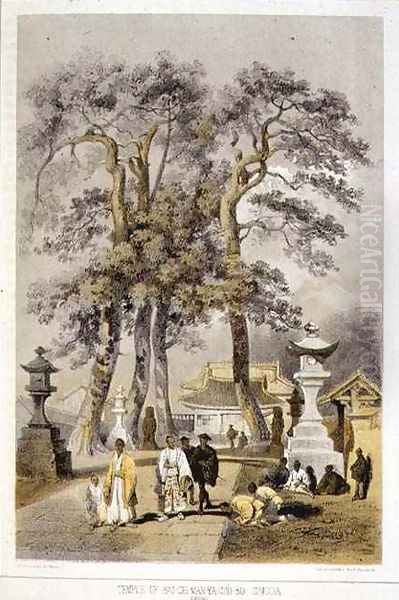 Temple of Hat Chi Man Ya Chu Ro Simoda from Narrative of the Expedition of an American Squadron to the China Seas and Japan - view 1