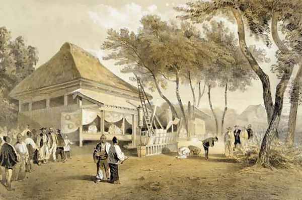 Fire Companys House and Engine Yokuhama from Narrative of the Expedition of an American Squadron to the China Seas and Japan - view 1