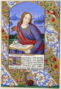 Portrait of St John from The Art of Illumination and Missal Painting by Henry Noel Humphreys