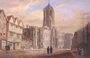Oxford Tom Tower and the West Front of Christ Church College