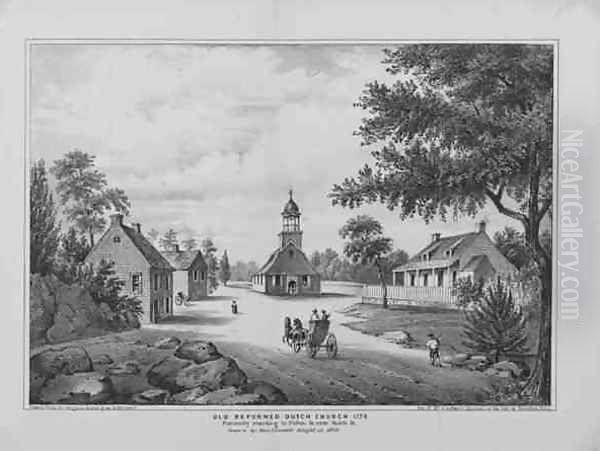 Old Reformed Dutch Church in 1776 - view 1