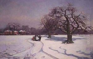 A Sunny Winter Landscape by Frank Hind