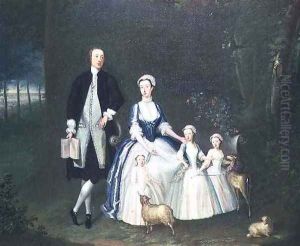Baptist Noel 4th Earl of Gainsborough and His Wife Elizabeth with their Children by William Henesy