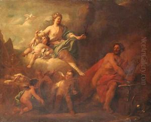 Venus and Mars in Vulcan's Forge by Arnold Houbraken