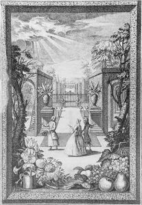 Frontispiece from Catalogus Plantarum by Jacob van Huysum