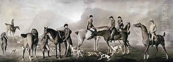 Tom Conolly of Castletown Hunting with his Friends - view 1