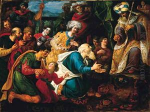 Joseph's family in Egypt by Kasper or Gaspar van den Hoecke