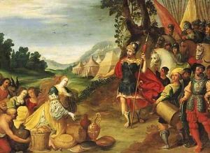 David and Abigail by Kasper or Gaspar van den Hoecke