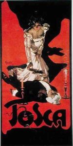 Poster advertising a performance of Tosca by Adolf Hohenstein