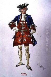 Male costume design for the opera Manon Lescaut by Adolf Hohenstein