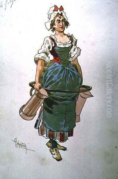 Costume design for a servant girl from the Opera Manon Lescaut - view 1