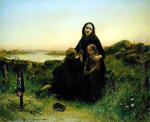 The Mourning Widow by Carl Wilhelm Huebner