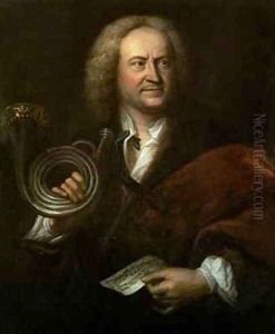 Gottfried Reiche 1667-1734 Senior Musician and Solo Trumpeter of Bachs Orchestra by Elias Gottleib Haussmann