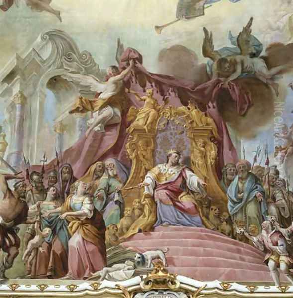 The Seat of Wisdom detail of the Judgement of King Solomon - view 1