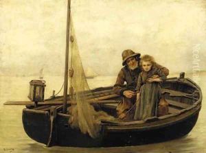 Mending the net by George Haquette