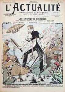 Caricature on the Construction of the Panama Canal and the Media Coverage surrounding it cover of LActualite magazine by Maigrot Henri known as Henriot